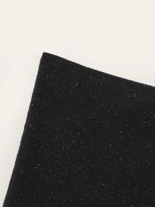 Chiquease Glittered Self-Tie Cropped Tube Top - Black - View 4