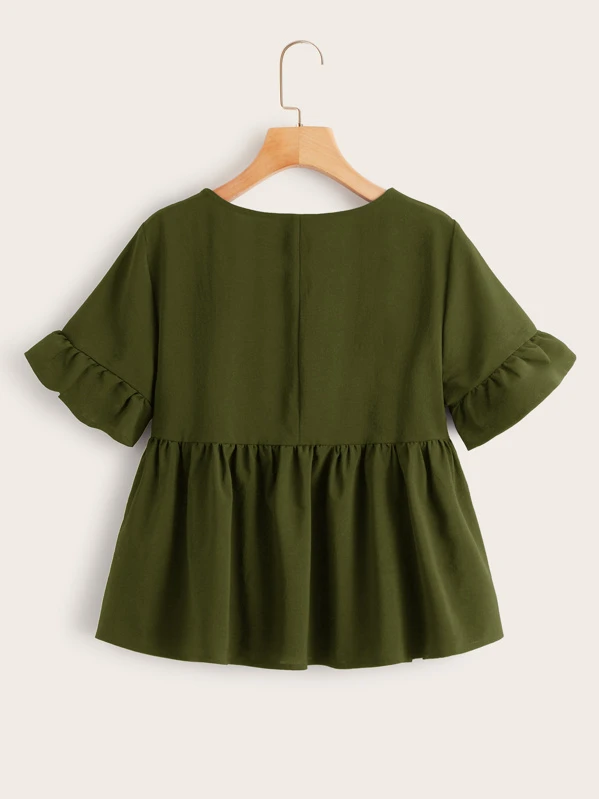 ruffle smock top