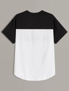 Manfinity Men Marled Panel Colorblock Tee - Multicolor - View 2