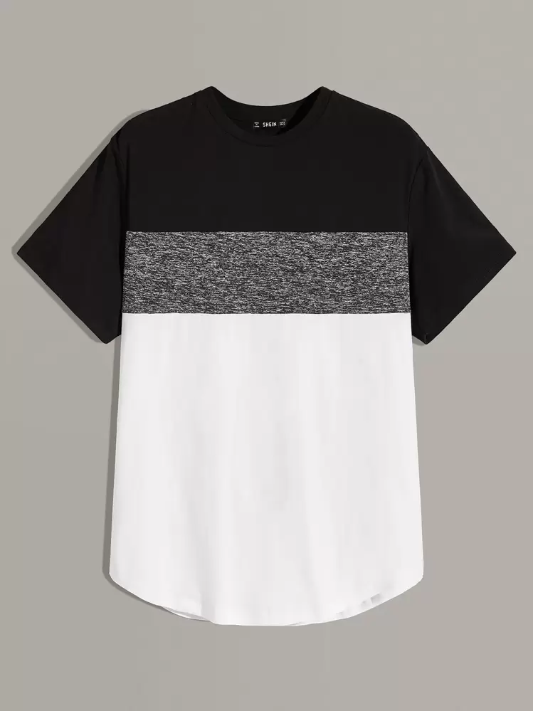 T-shirt bloco de cores - Multicolorido - Visão 1