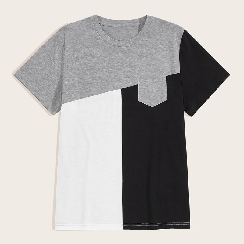

Guys Cut And Sew Pocket Tee, Multicolor