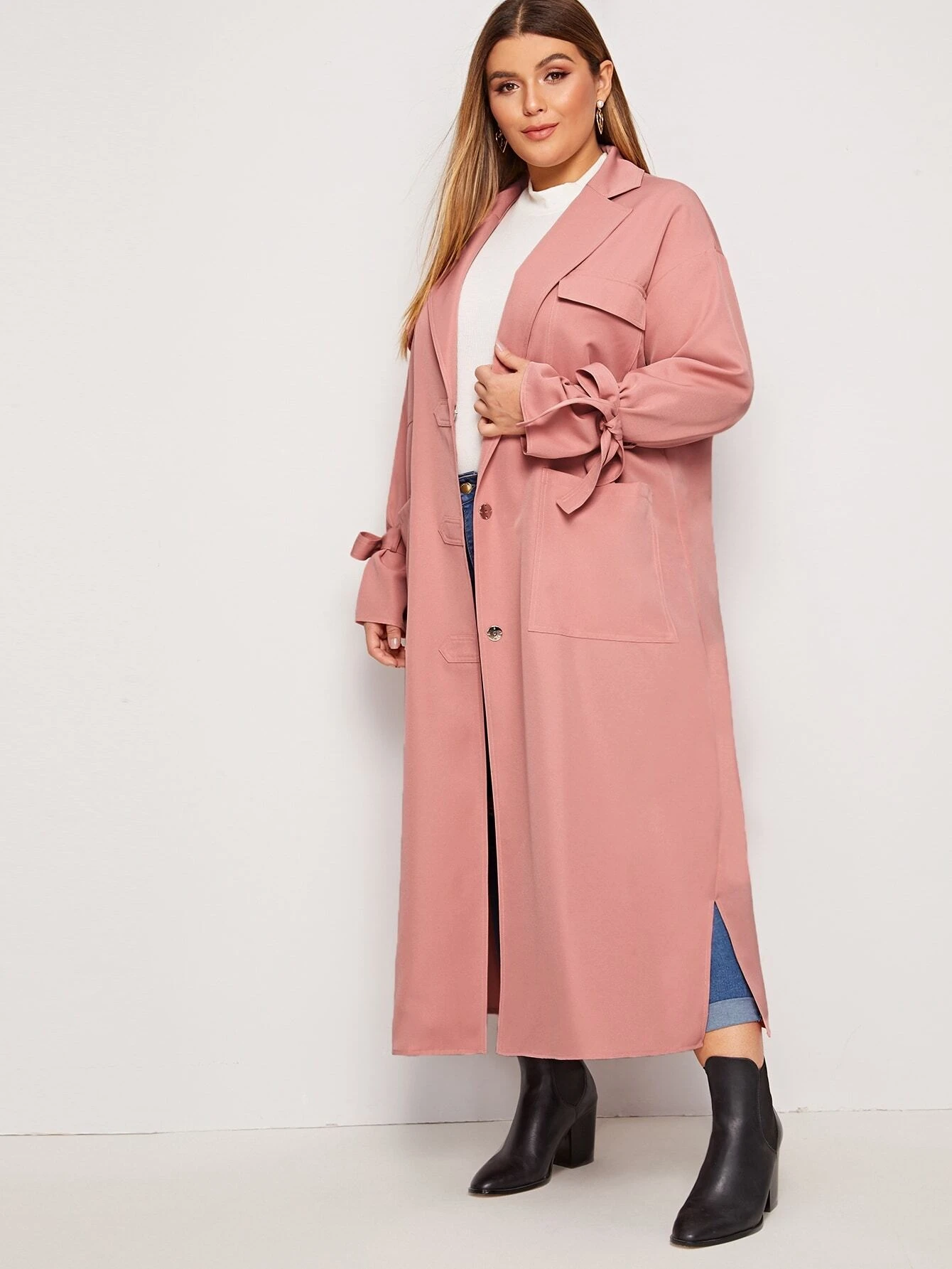Sleeve Slit Coat Peach Sleeve Slit Coat Peach