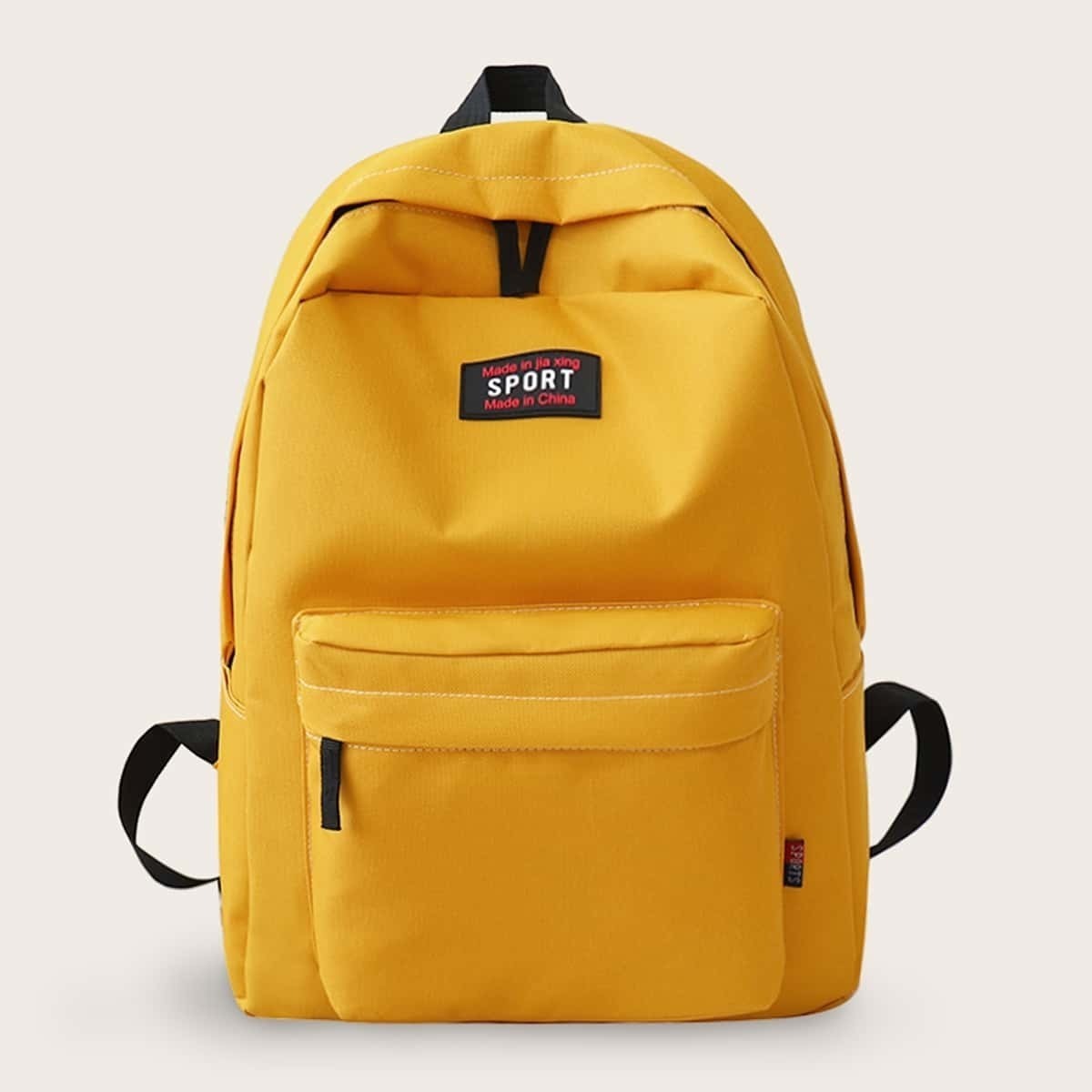 

Pocket Front Canvas Backpack, Yellow