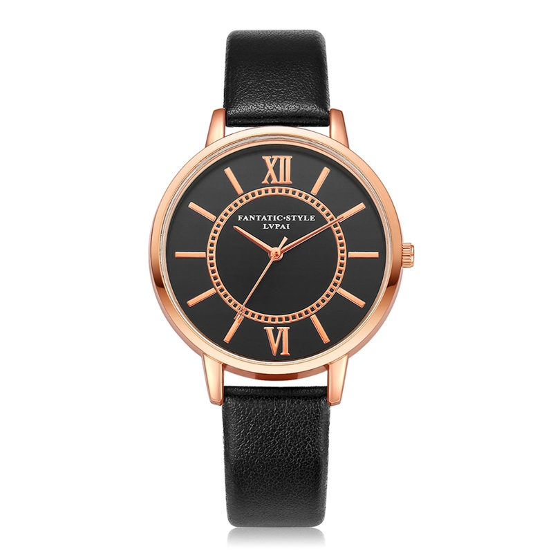 

PU Strap Three Hand Round Dial Wrist Watch