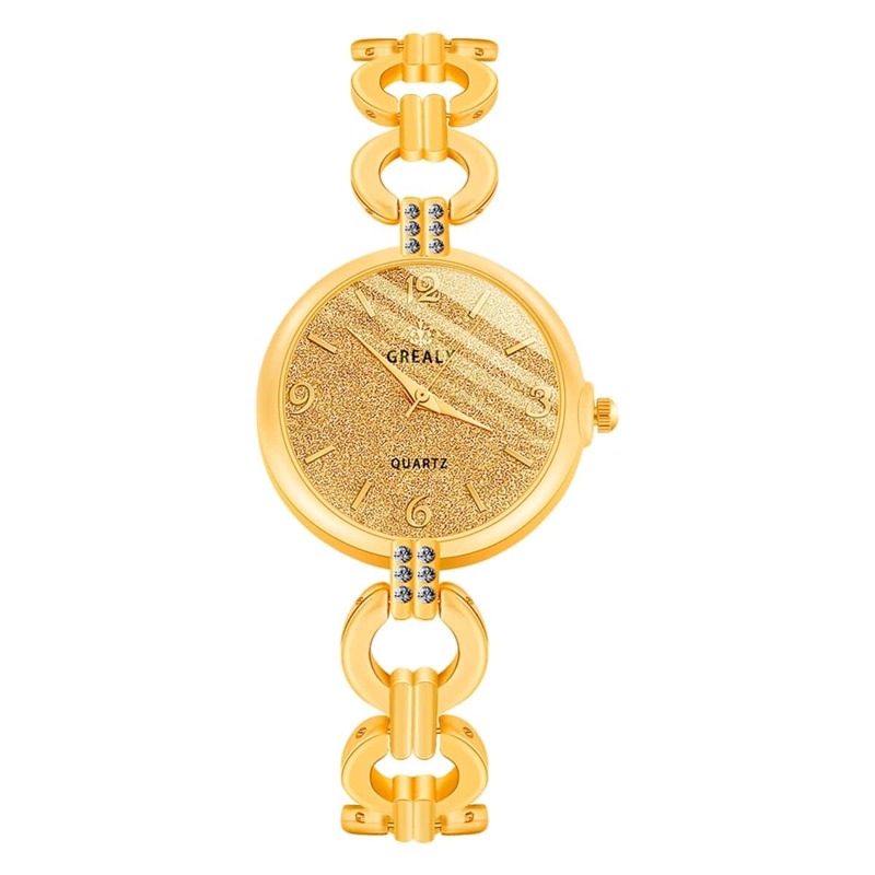 

Rhinestone Decor Chain Band Quartz Watch