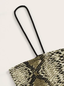 SHEIN Privé Snakeskin Print Cami Top - Multicolor - View 5
