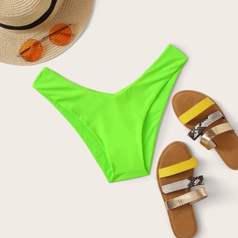 

High Cut Bikini Panty, Green bright