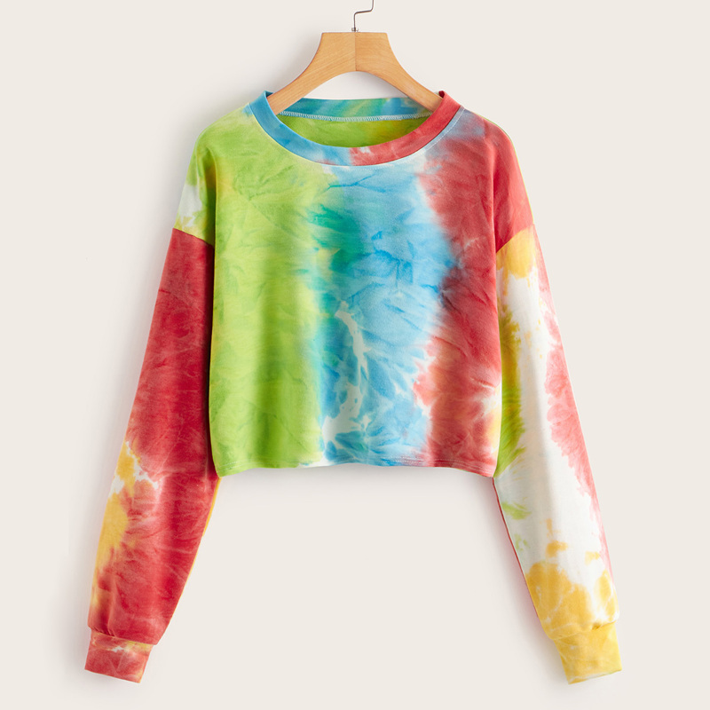 

Round Neck Tie Dye Tee, Multicolor