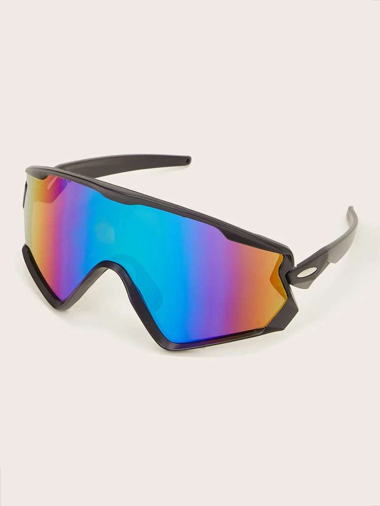 flat top shield sunglasses