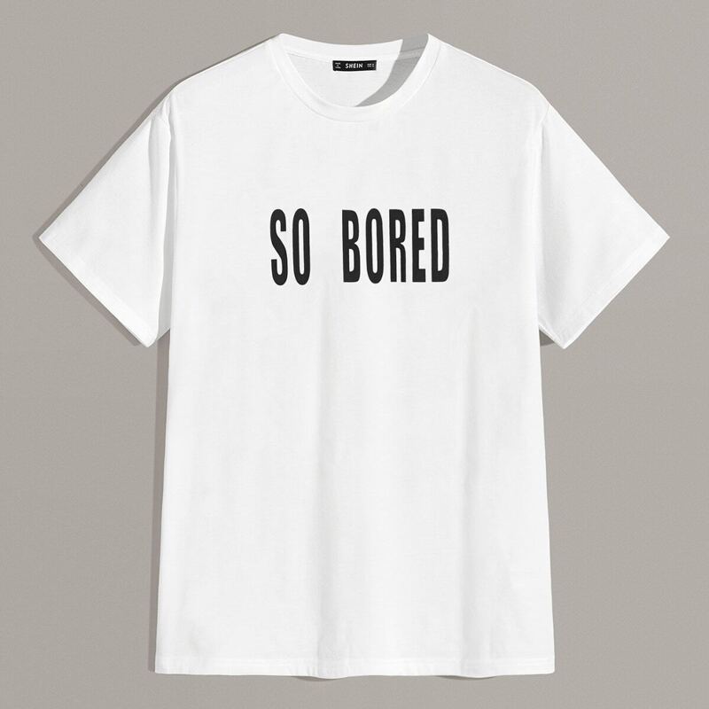 

Guys Slogan Print Tee, White