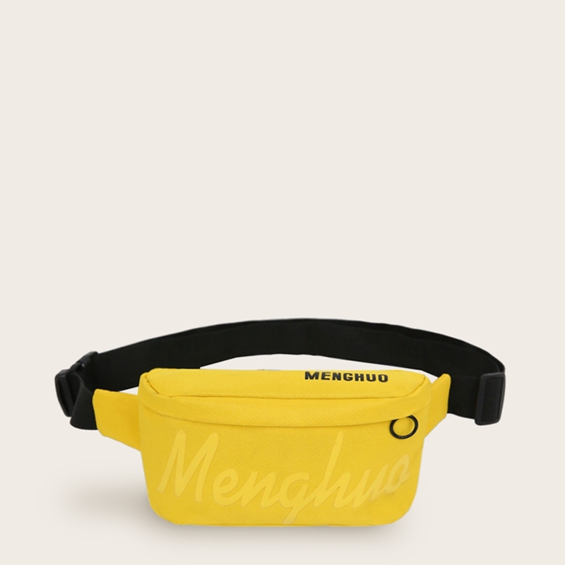 

Letter Print Fanny Pack, Yellow