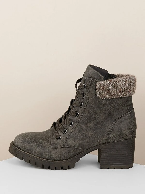 block heel hiking boots