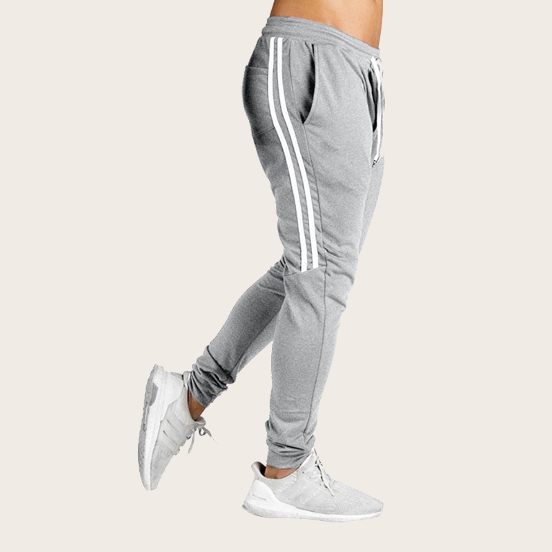 

Guys Side Stripe Drawstring Sweatpants, Light grey