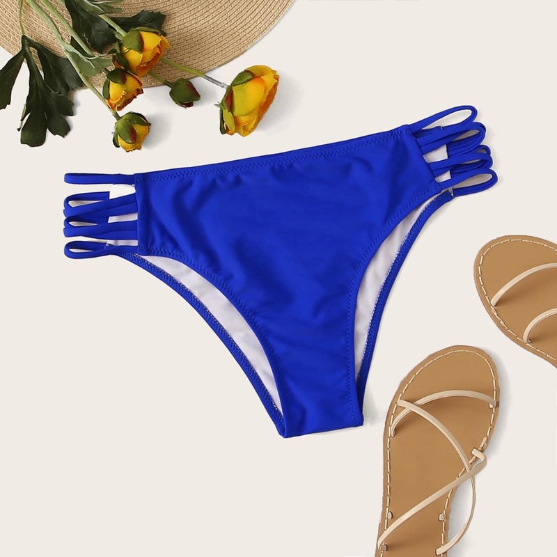

Side Criss Cross Bikini Panty, Blue bright