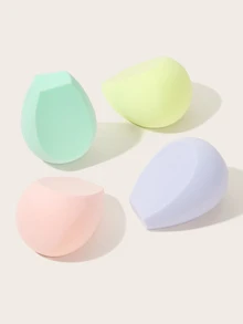 Esponja de maquillaje tipo huevo de pudín, entrega de color aleatorio, esponja de maquillaje respirable y fácil de llevar, esponja de maquillaje seca y húmeda para lociones faciales mixtas, herramienta de belleza preferida, libre de líquido, crema y polvo - Multicolor - Ver 2