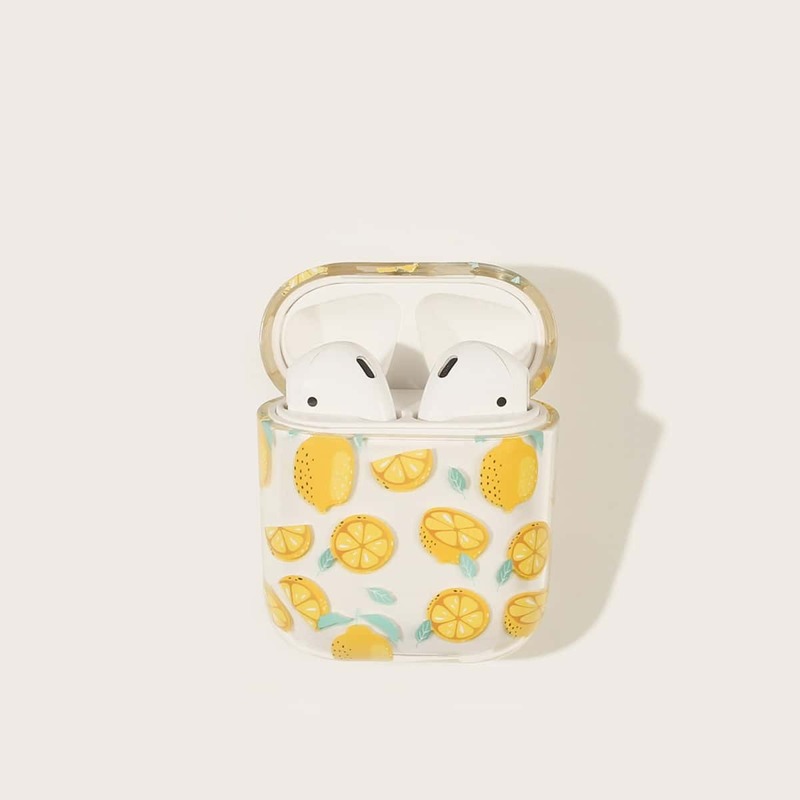 

Lemon Pattern Airpods Box Protector, Yellow