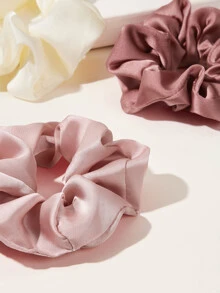 4pcs Women's Fabric Multicolor Satin Morandi Style Scrunchies For Daily Use Casual Pink AccessoriesHair Ties Scrunchy Hair Ties