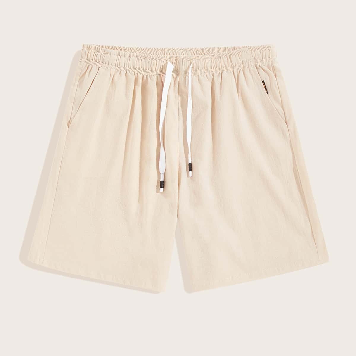 

Guys Drawstring Waist Solid Shorts, Khaki
