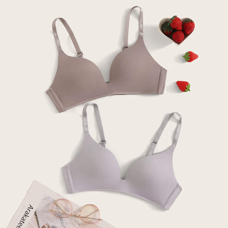 

Adjustable Strap Bra Set 2pack, Multicolor