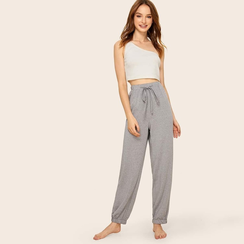 

Drawstring Waist Sleep Pants, Grey