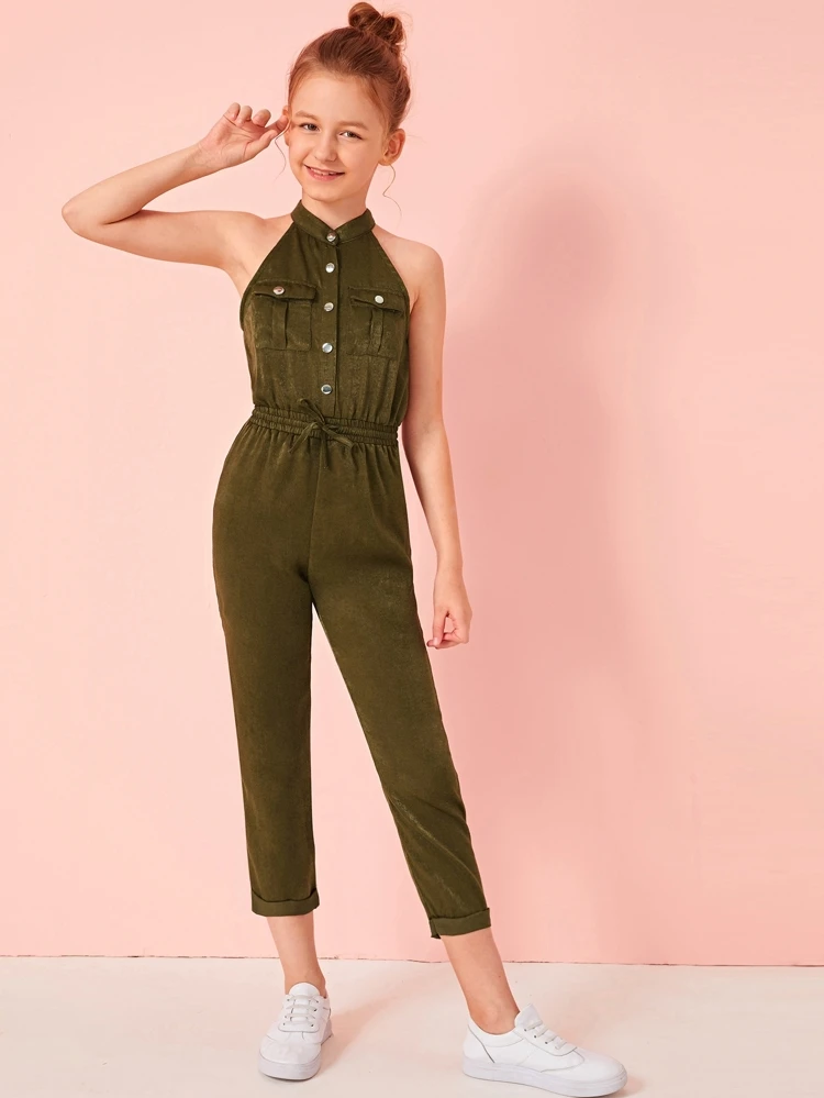 girls utility jumpsuit