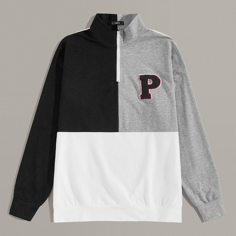 

Guys Faux Fur Patched Colorblock Zip Front Sweatshirt, Multicolor