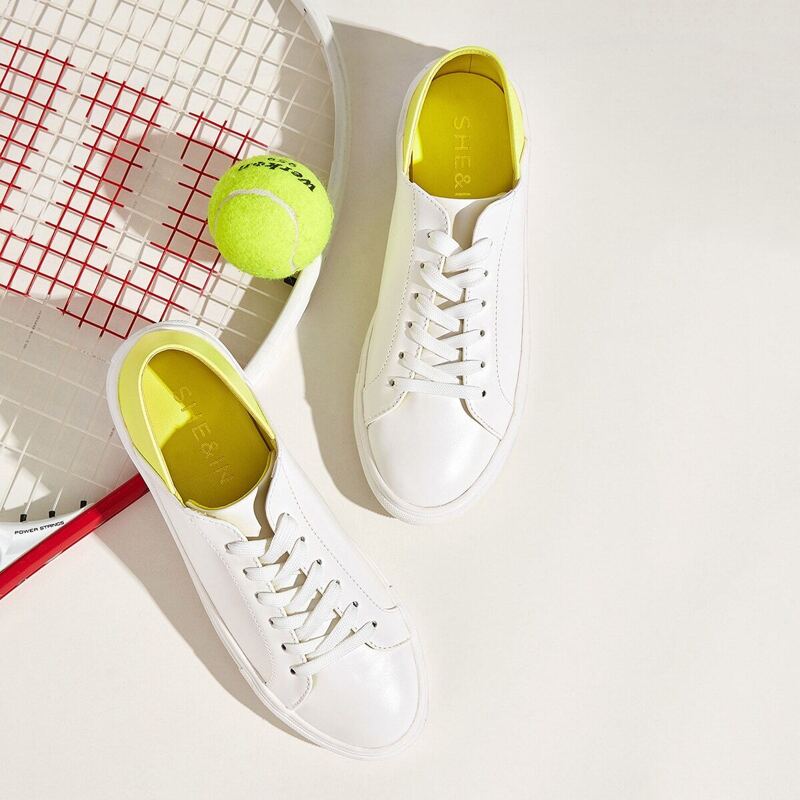 

Two Tone Lace-up Front Sneakers, Multicolor