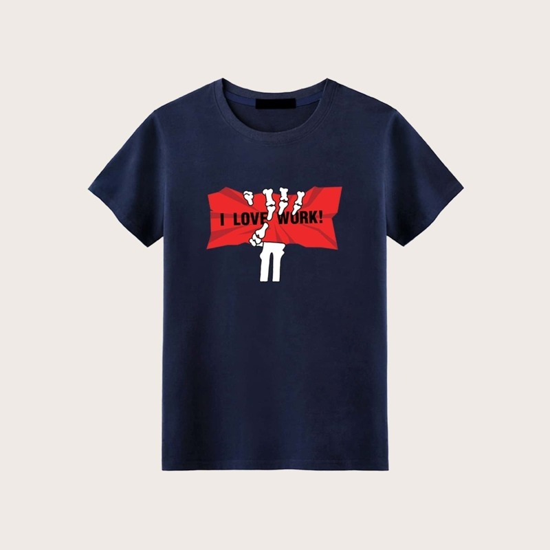 

Guys Letter Print Tee, Navy