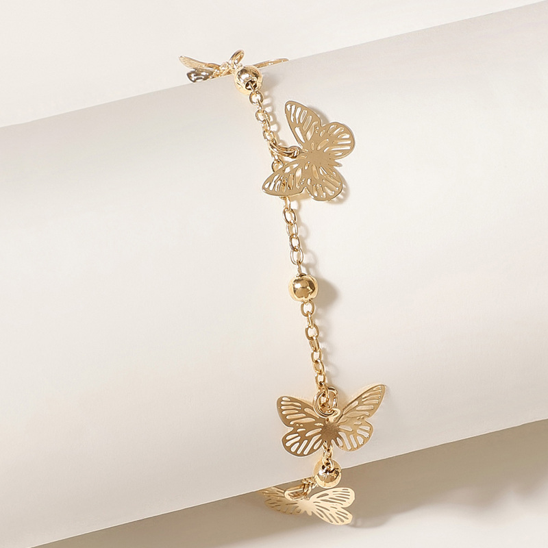 

Hollow Out Butterfly Anklet 1pc, Gold