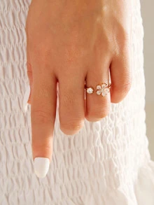 Nhẫn Vàng Pha lê kim cương - Vàng - Xem 2