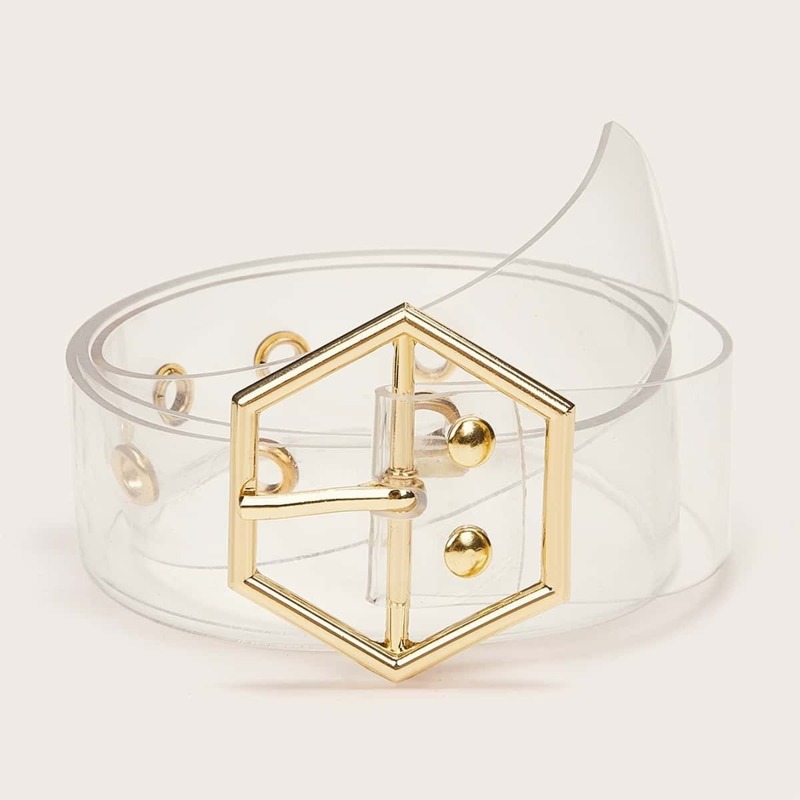 

Polygon Buckle Transparent Belt