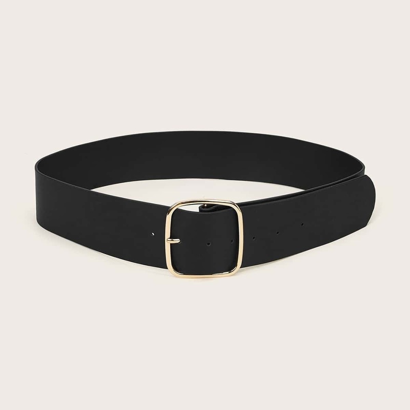 

Square Metal Buckle Belt, Black