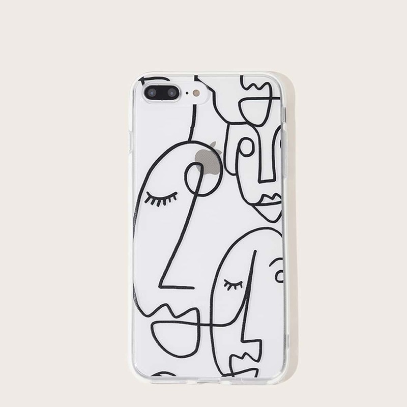 

Abstract Pattern iPhone Case, Black and white