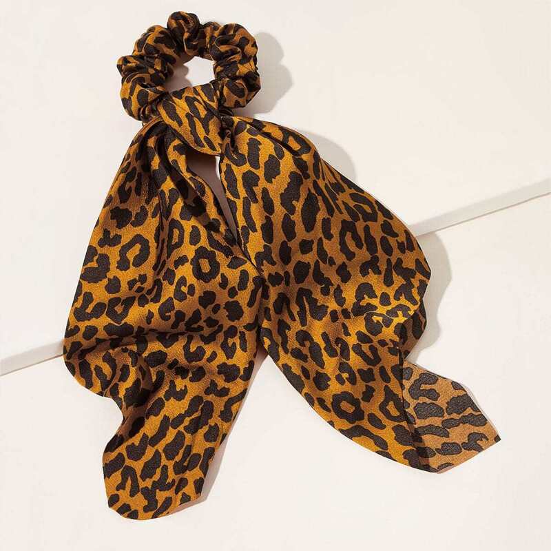 

Leopard Pattern Srunchie Scarf, Multicolor