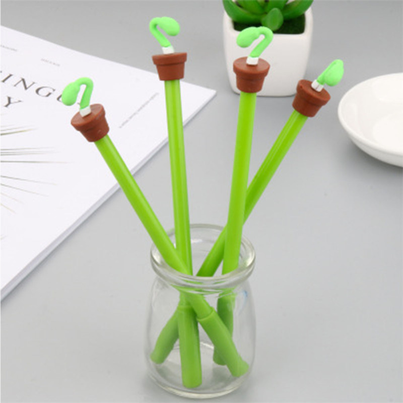 

Random Bean Sprouts Potted Decor Gel Pen 2pcs