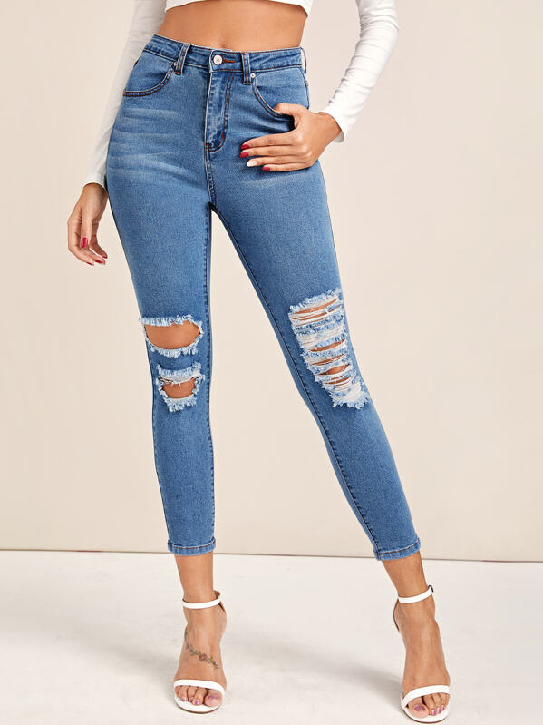 Pantalones de mezclilla de shein clearance