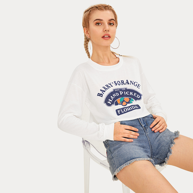 

Letter & Number Print Tee, White