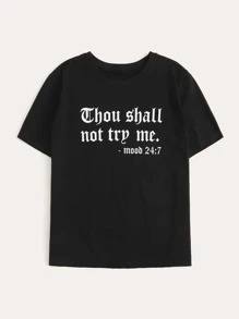 Thou shalt not try me shirt shein clearance