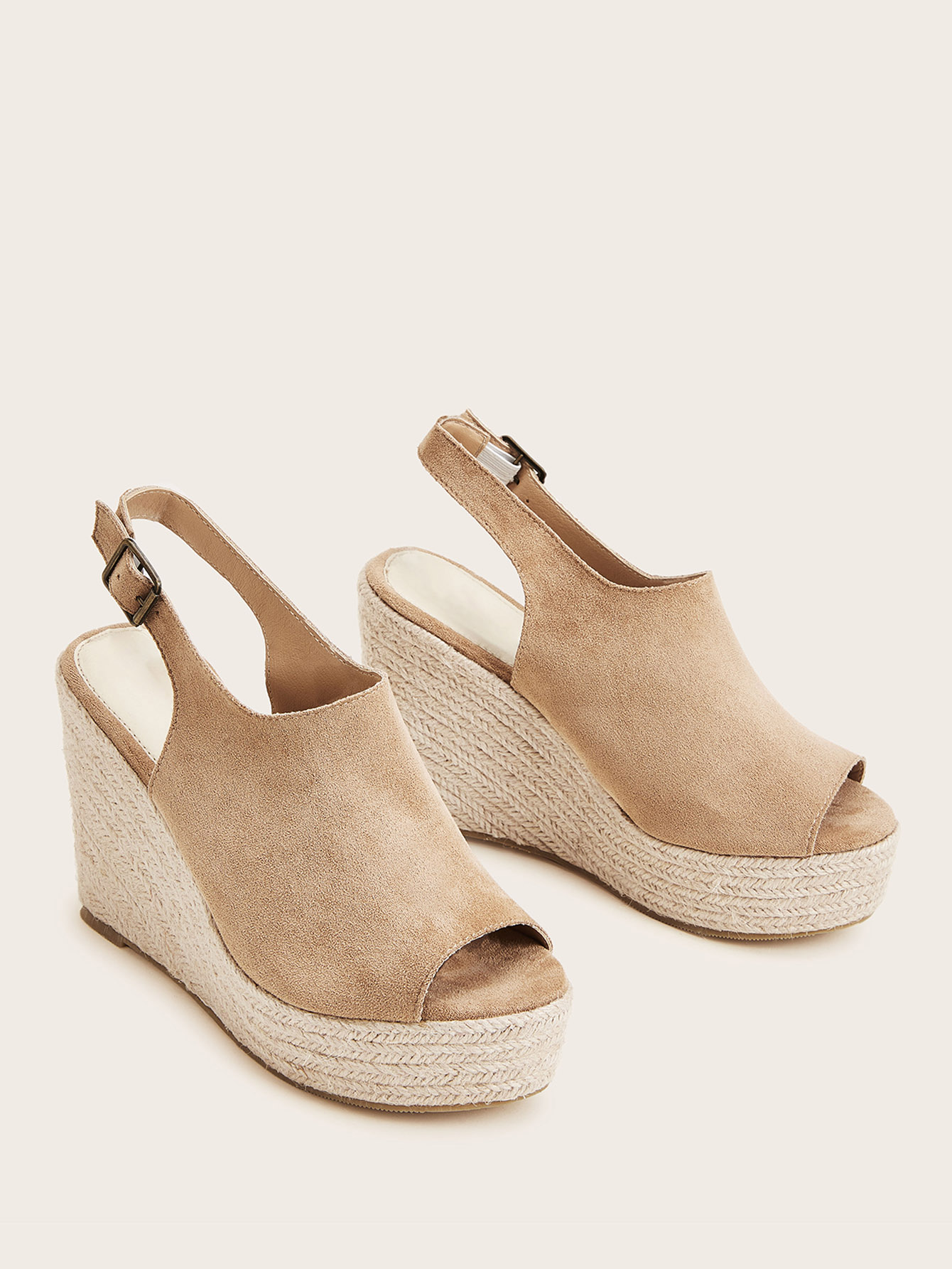 women shoes wedges peep toe slingback espadrille wedges