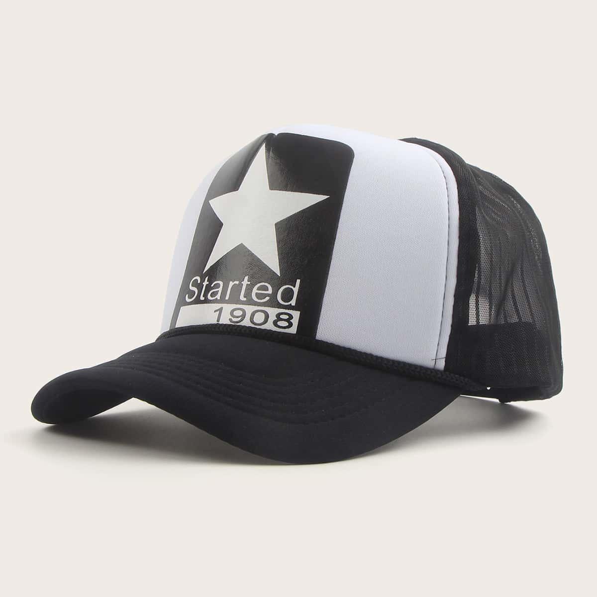 

Guys Star Pattern Mesh Baseball Cap, Multicolor