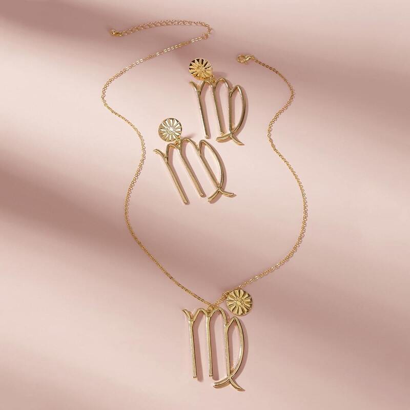 

Character Charm Necklace & Earrings 3pcs