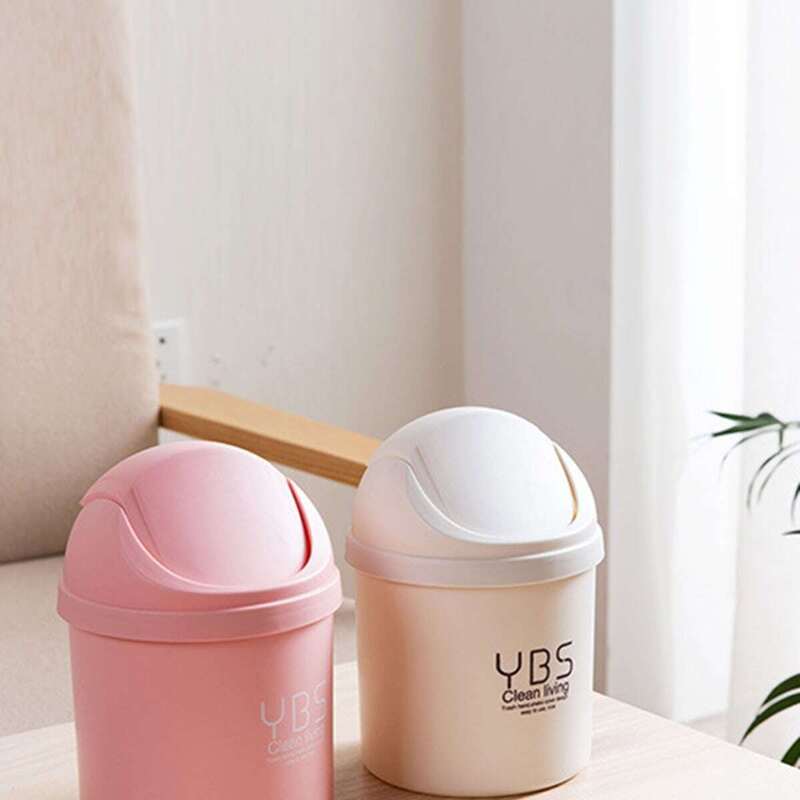 

Desktop Trash Can Design Storage Bucket 1pc, Multicolor