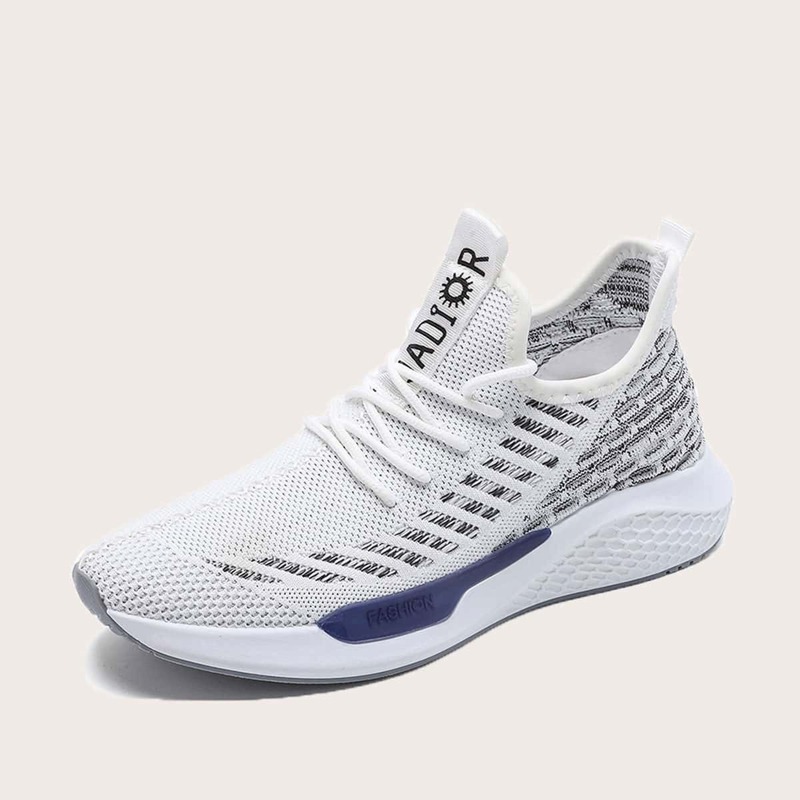 

Guys Lace-up Front Knit Trainers, White