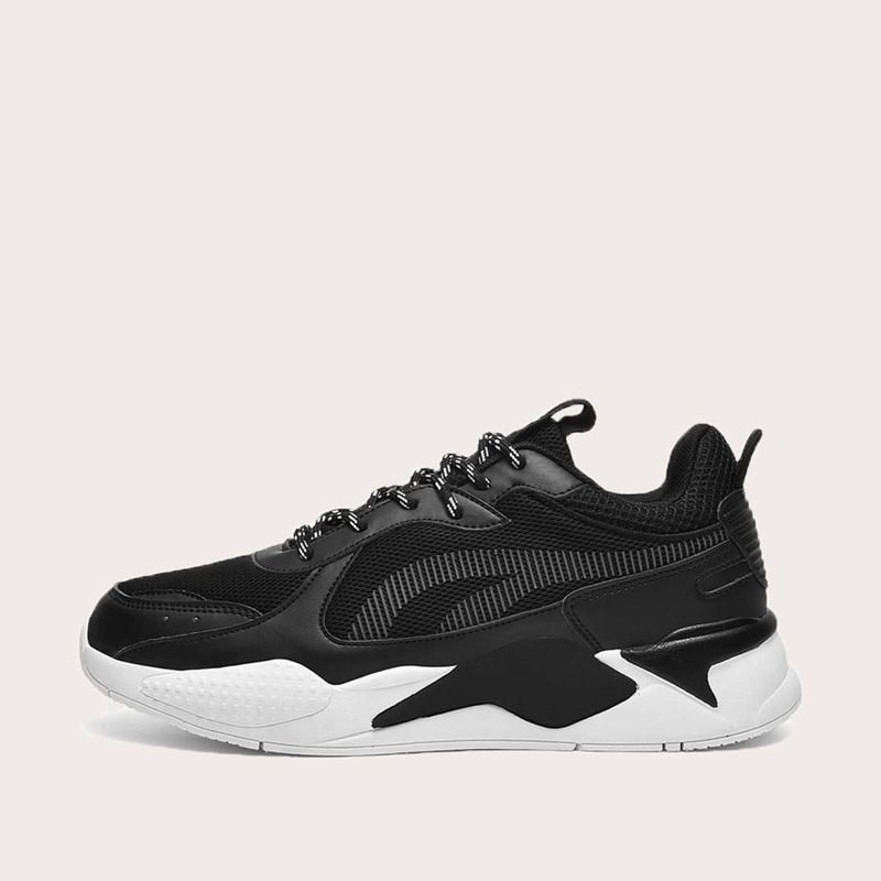 

Guys Lace-up Front Chunky Sole Trainers, Black