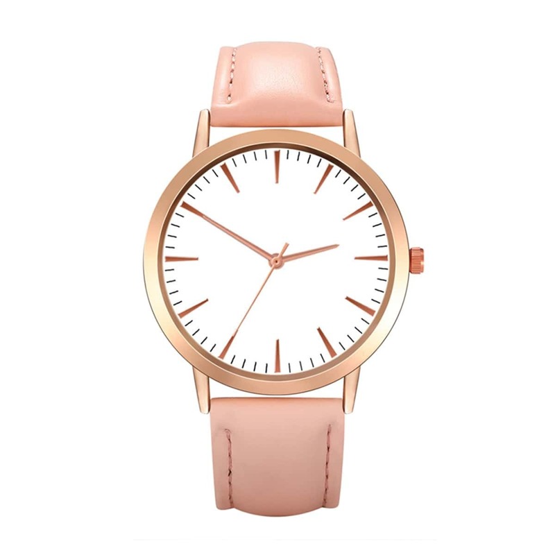 

PU Strap Round Dial Pointer Wristwatch