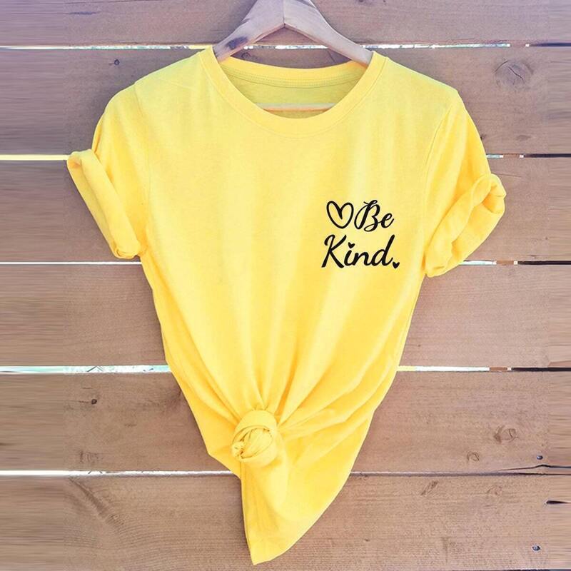 

Slogan Graphic Short Sleeve Tee, Yellow