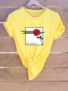 Floral Print Short Sleeve Tee
