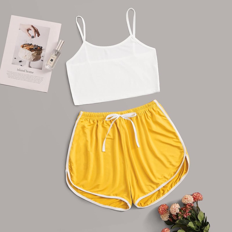 

Contrast Binding Cami PJ Set, Multicolor