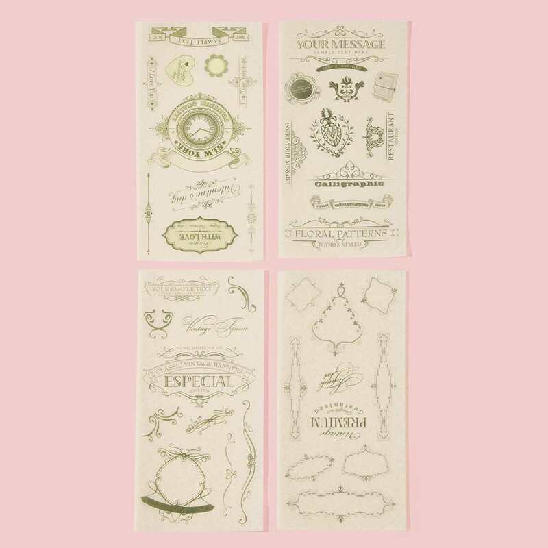 

Letter & Lace Print Sticker 4sheets