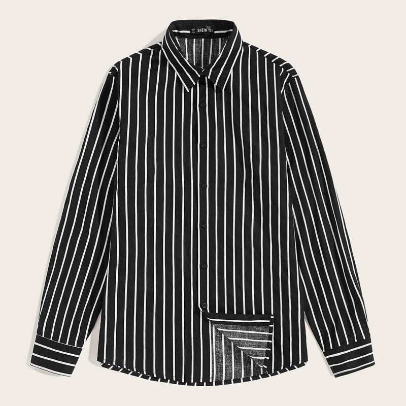 

Guys Striped Shirt, Black